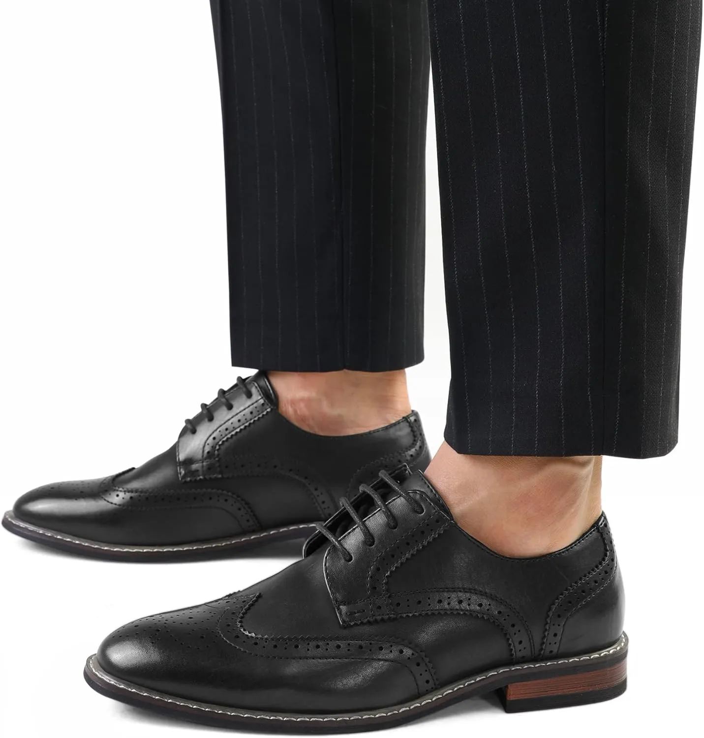 Men's Dress Shoes Formal Business Classic Lace Up Wingtip Oxford Shoes