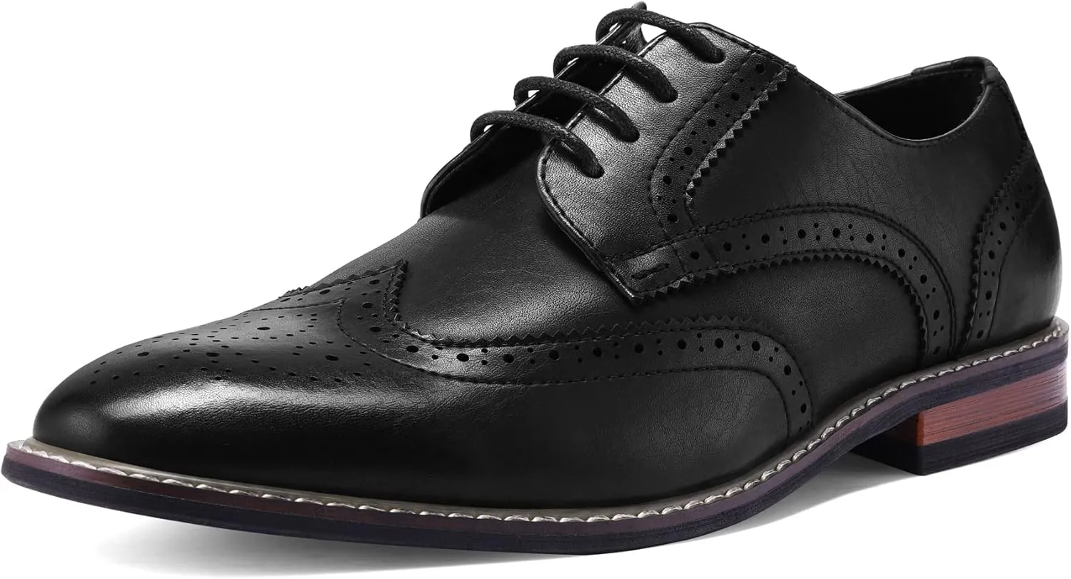 Men's Dress Shoes Formal Business Classic Lace Up Wingtip Oxford Shoes
