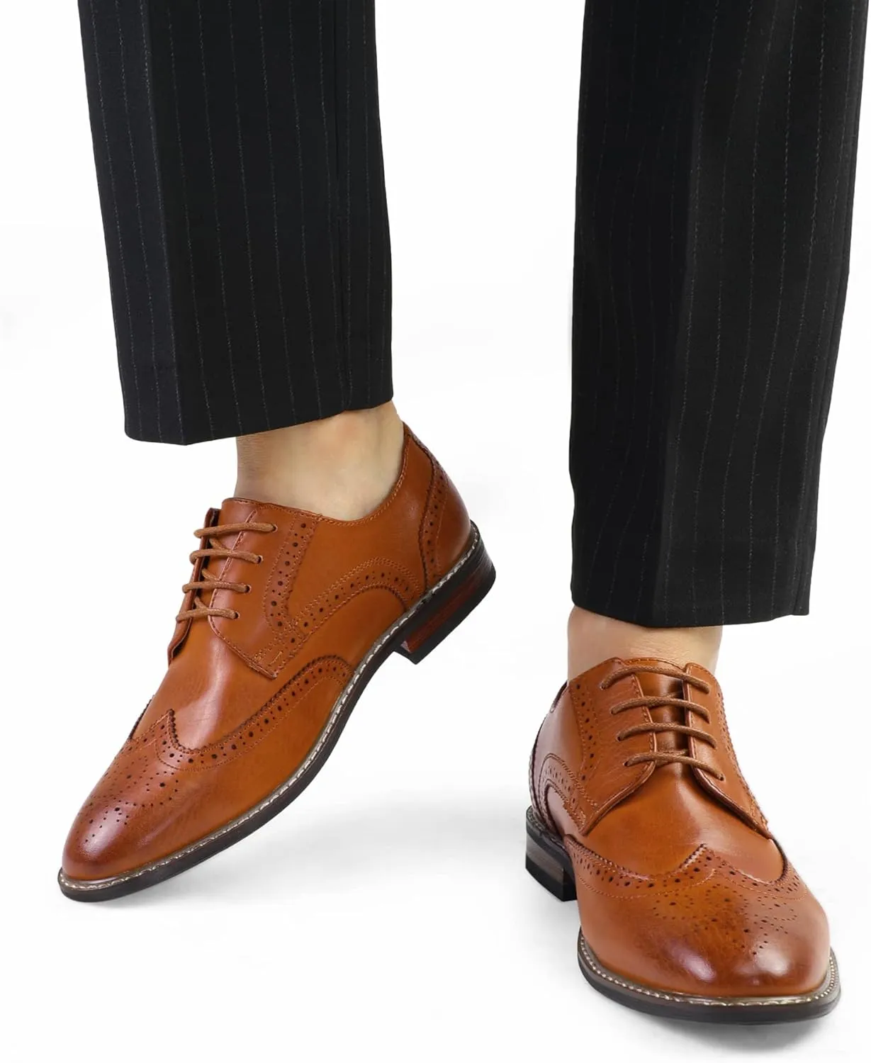 Men's Dress Shoes Formal Business Classic Lace Up Wingtip Oxford Shoes