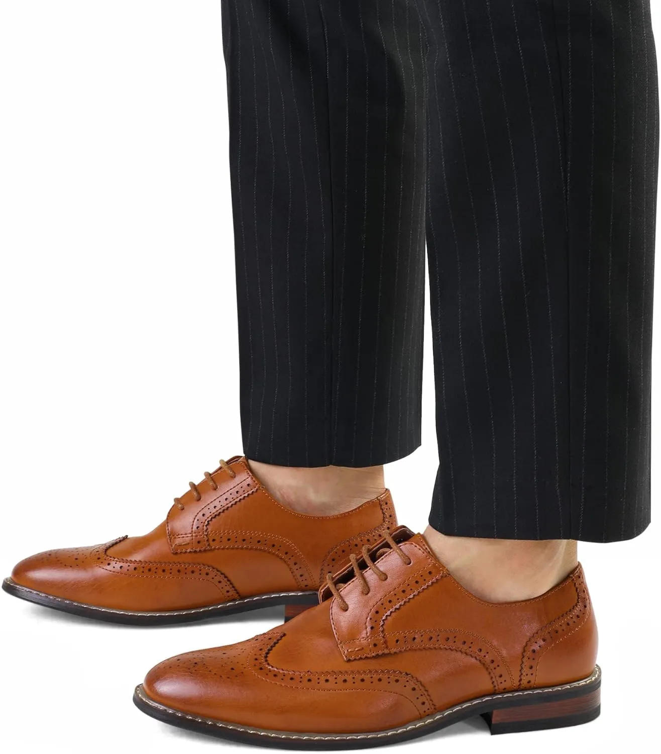 Men's Dress Shoes Formal Business Classic Lace Up Wingtip Oxford Shoes