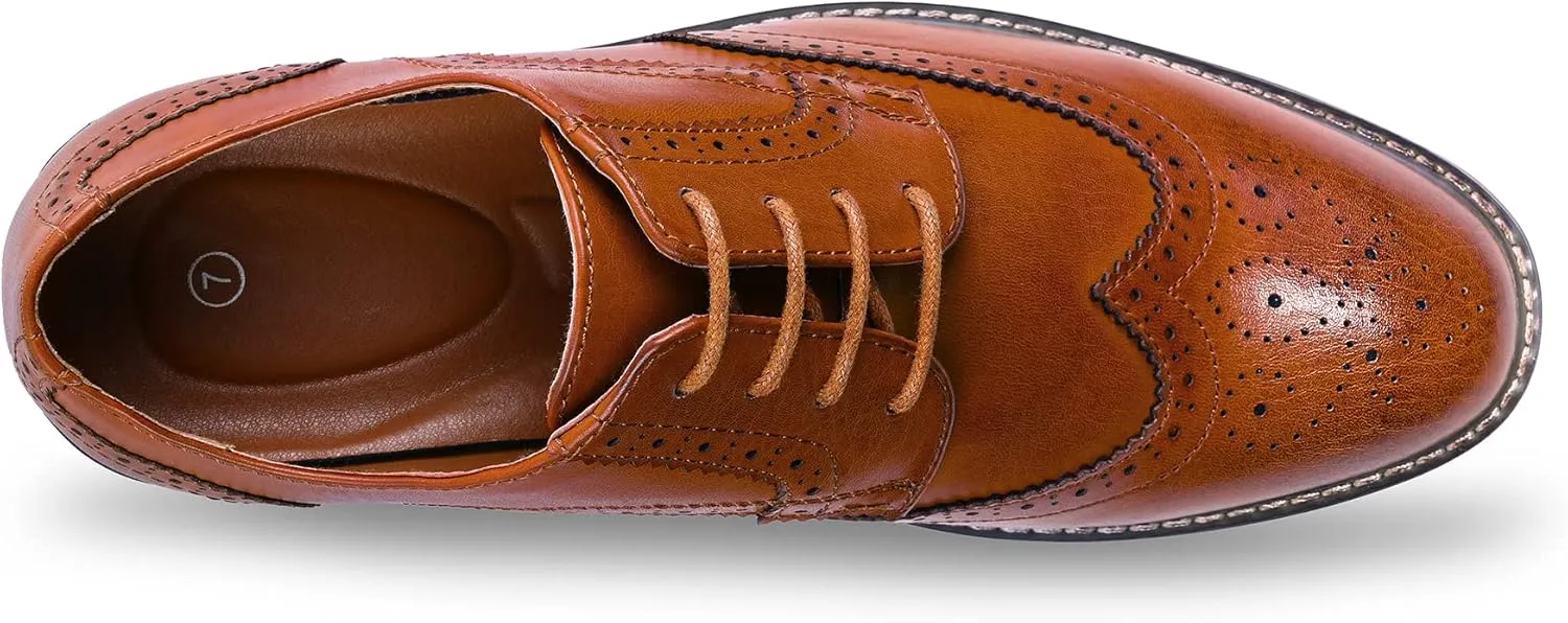 Men's Dress Shoes Formal Business Classic Lace Up Wingtip Oxford Shoes