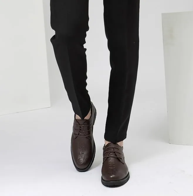 Men's Dress Shoes Genuine Leather Low Oxford Shoes Classic Business Wedding Tuxedo Shoes for Men