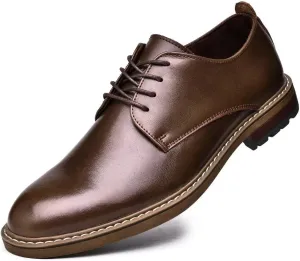 Mens Dress Shoes, Lace Up Plain Toe Leather Oxford
