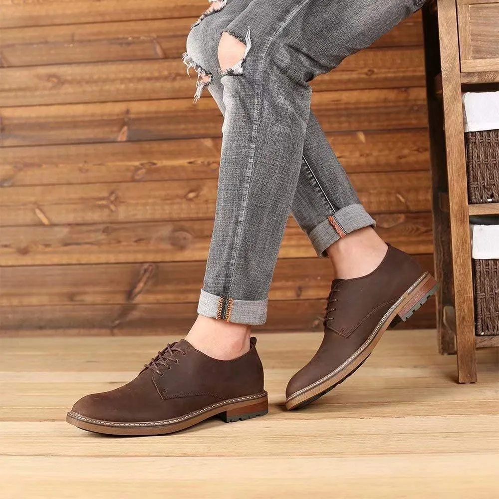 Mens Dress Shoes, Lace Up Plain Toe Leather Oxford