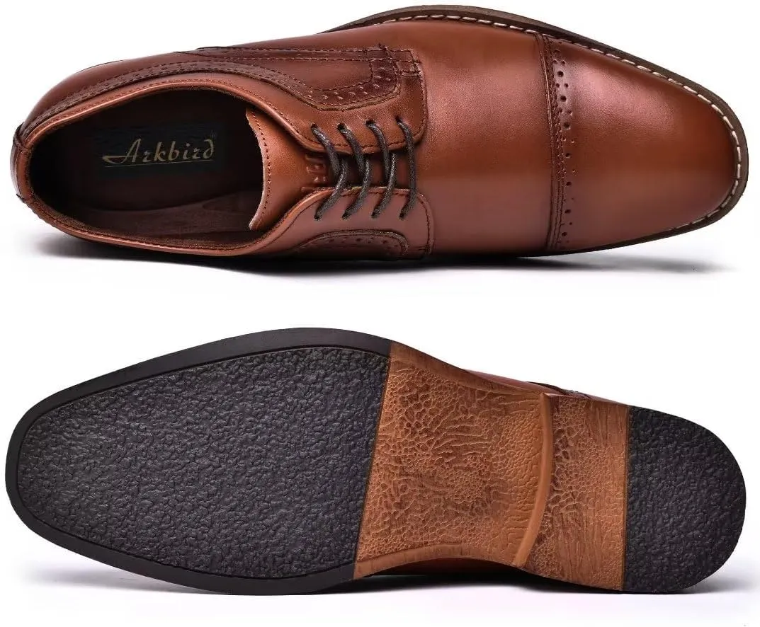 Mens Dress Shoes, Lace Up Plain Toe Leather Oxford