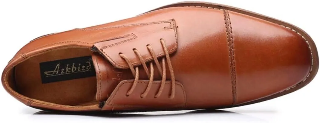 Mens Dress Shoes, Lace Up Plain Toe Leather Oxford