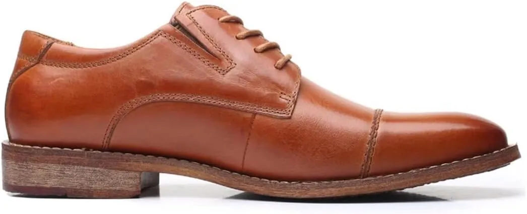 Mens Dress Shoes, Lace Up Plain Toe Leather Oxford