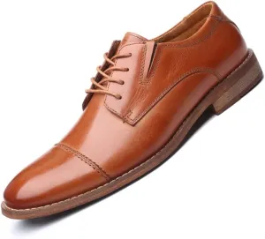 Mens Dress Shoes, Lace Up Plain Toe Leather Oxford