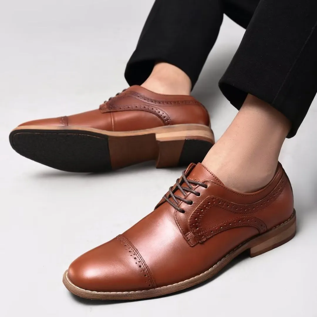 Mens Dress Shoes, Lace Up Plain Toe Leather Oxford