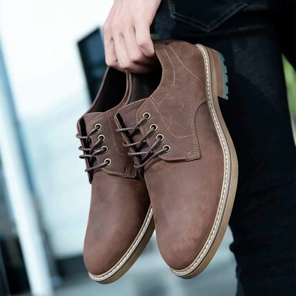 Mens Dress Shoes, Lace Up Plain Toe Leather Oxford