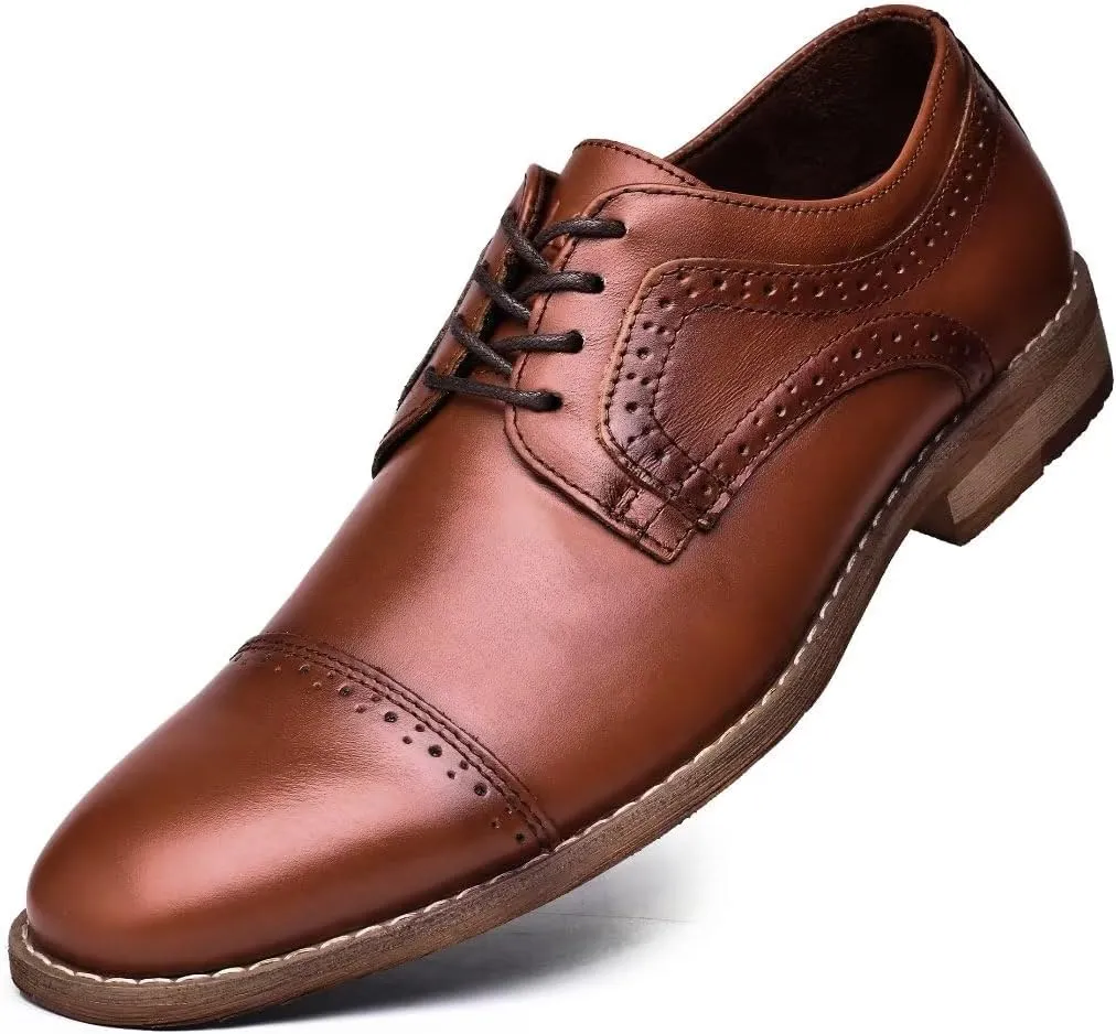 Mens Dress Shoes, Lace Up Plain Toe Leather Oxford