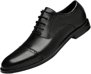 Men's Dress Shoes Vintage Formal Business Oxfords Shoes Fashion Lace Up Wedding Tuxedo Derby Shoes for Men