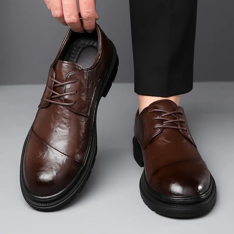 Men's Low Top Oxford Shoes Business Casual Comfortable Walking Shoes Lace Up Leather Dress Shoes for Men