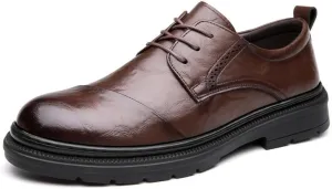 Men's Low Top Oxford Shoes Business Casual Comfortable Walking Shoes Lace Up Leather Dress Shoes for Men