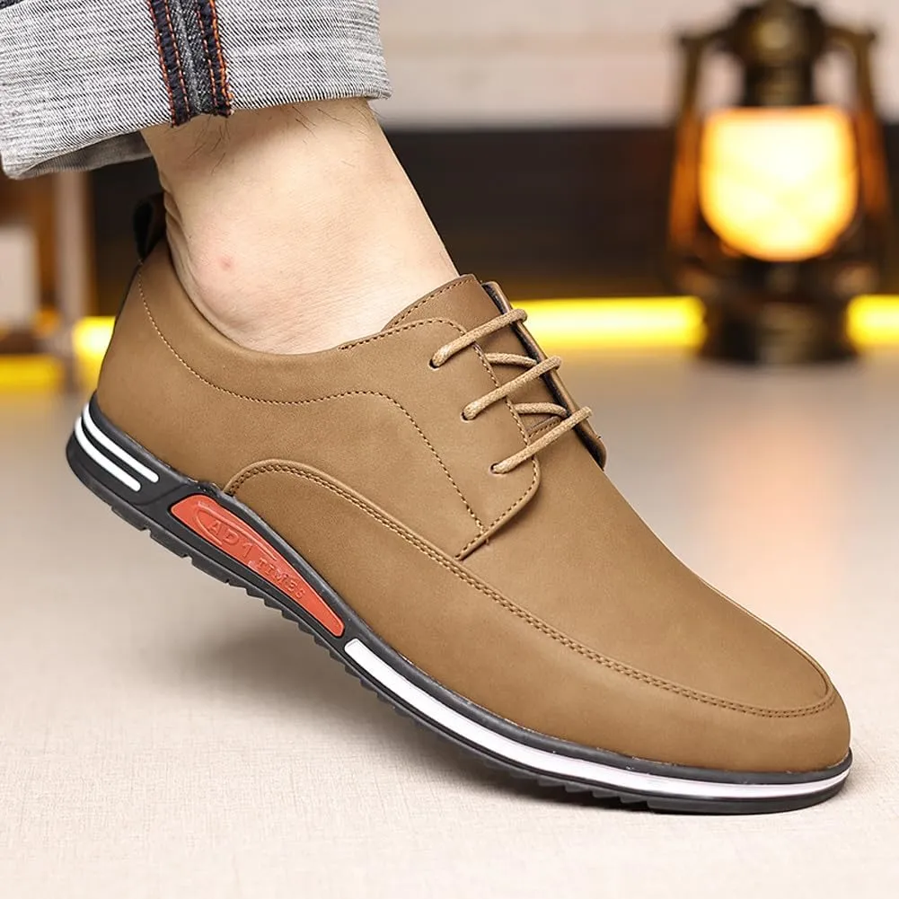 Men's Oxford Shoes Stylish Lace Up Comfortable Casual Walking Business Driving Dress Shoes