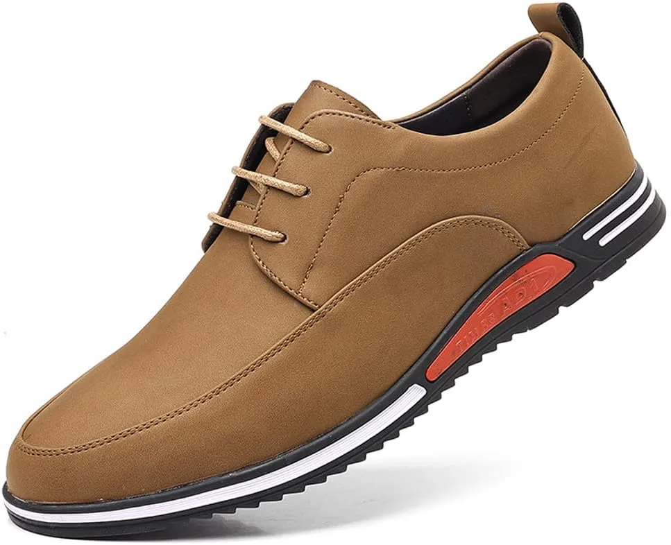 Men's Oxford Shoes Stylish Lace Up Comfortable Casual Walking Business Driving Dress Shoes