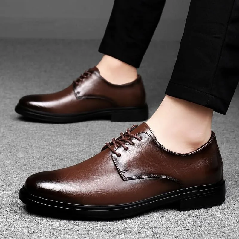 Men's Oxfords Shoes Men Business Casual Loafers Patent Leather Formal Loafers Lace-Up Dress Shoes