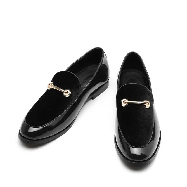 Men's Patent Oxford Pointed Toe Dress Shoes