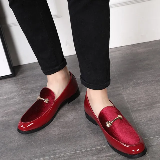 Men's Patent Oxford Pointed Toe Dress Shoes