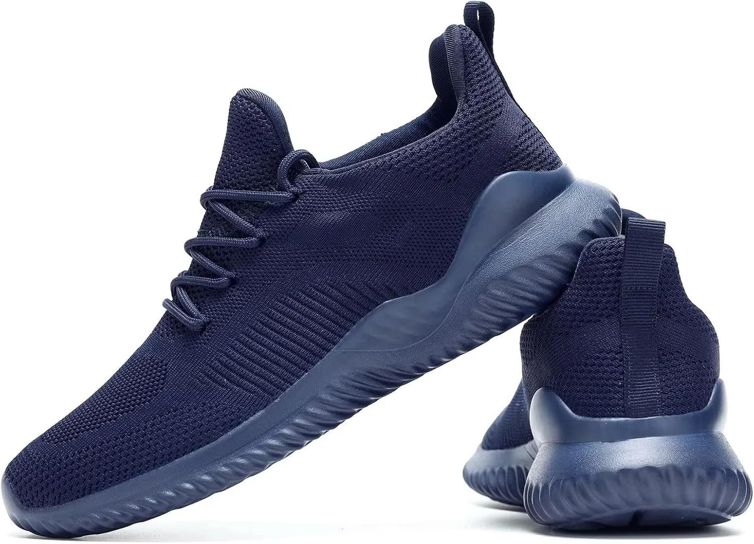 Mens Running Shoes Slip on Walking Tennis Sneakers Lightweight Breathable Mesh Workout Casual Sports Shoes Soft Sole
