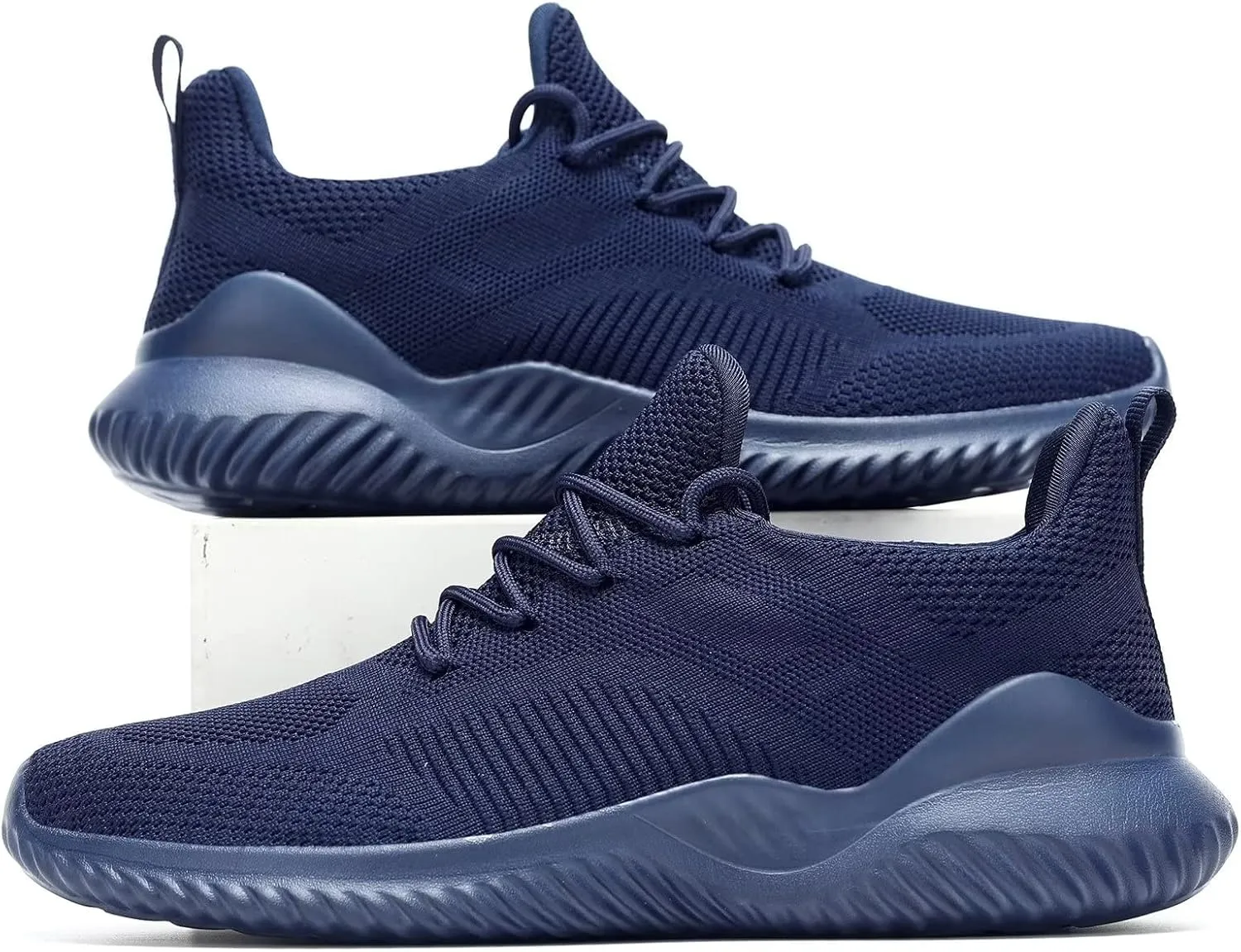 Mens Running Shoes Slip on Walking Tennis Sneakers Lightweight Breathable Mesh Workout Casual Sports Shoes Soft Sole