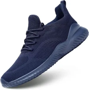 Mens Running Shoes Slip on Walking Tennis Sneakers Lightweight Breathable Mesh Workout Casual Sports Shoes Soft Sole