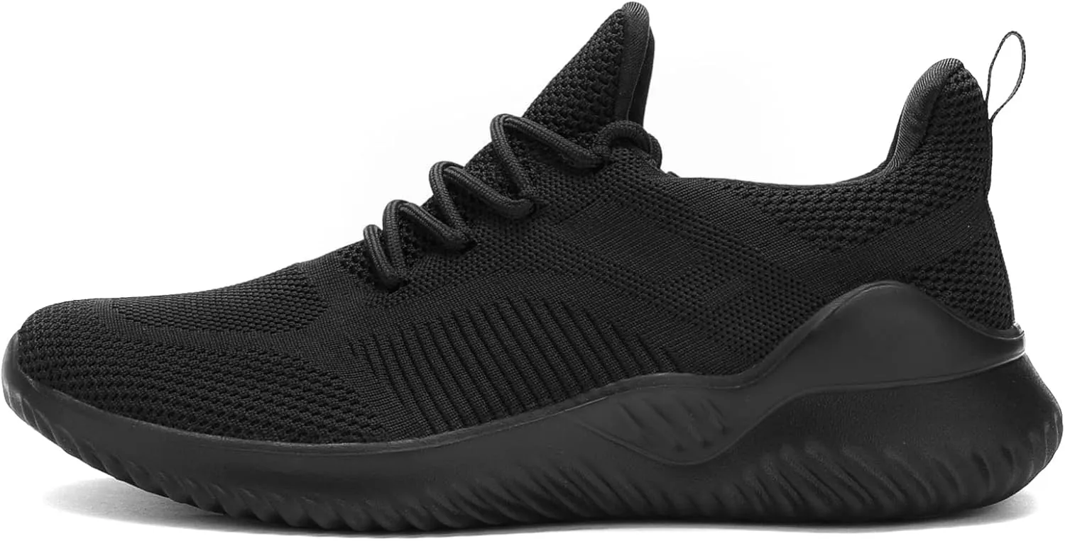 Mens Running Shoes Slip on Walking Tennis Sneakers Lightweight Breathable Mesh Workout Casual Sports Shoes Soft Sole