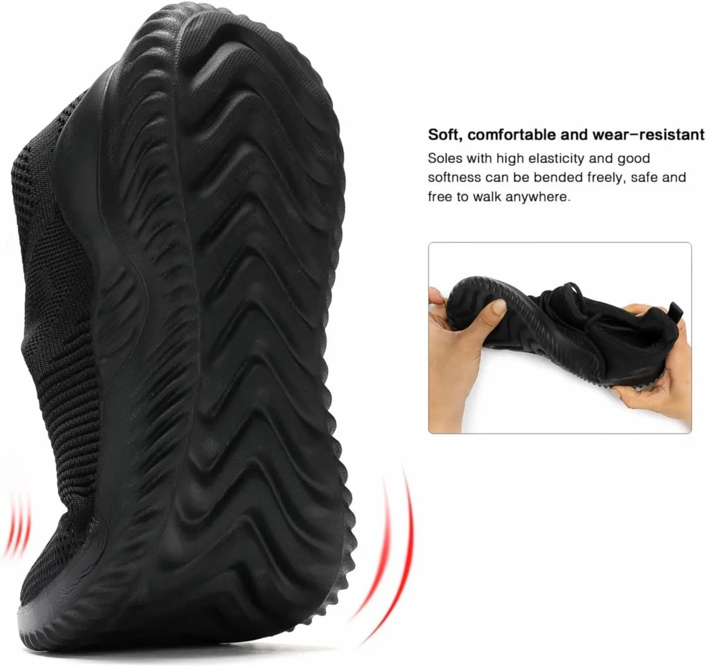 Mens Running Shoes Slip on Walking Tennis Sneakers Lightweight Breathable Mesh Workout Casual Sports Shoes Soft Sole