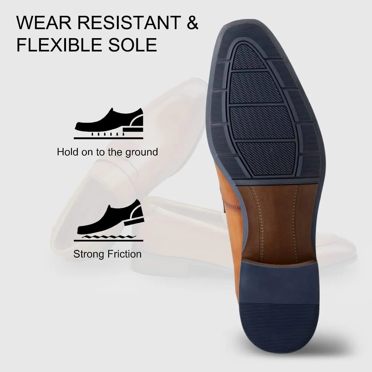 Men's Slip on Oxford Dress Shoes Classic Handmade Calfskin Manufacturing More Compact, Choose The Right Size to Modify The Foot Shape