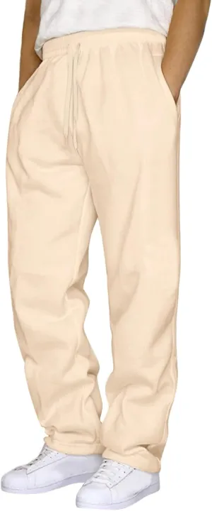 Mens Tracksuit Pant Casual Classic Joggers Workout Sweatpant Pockets Elasticated Waistband Cargo Pant