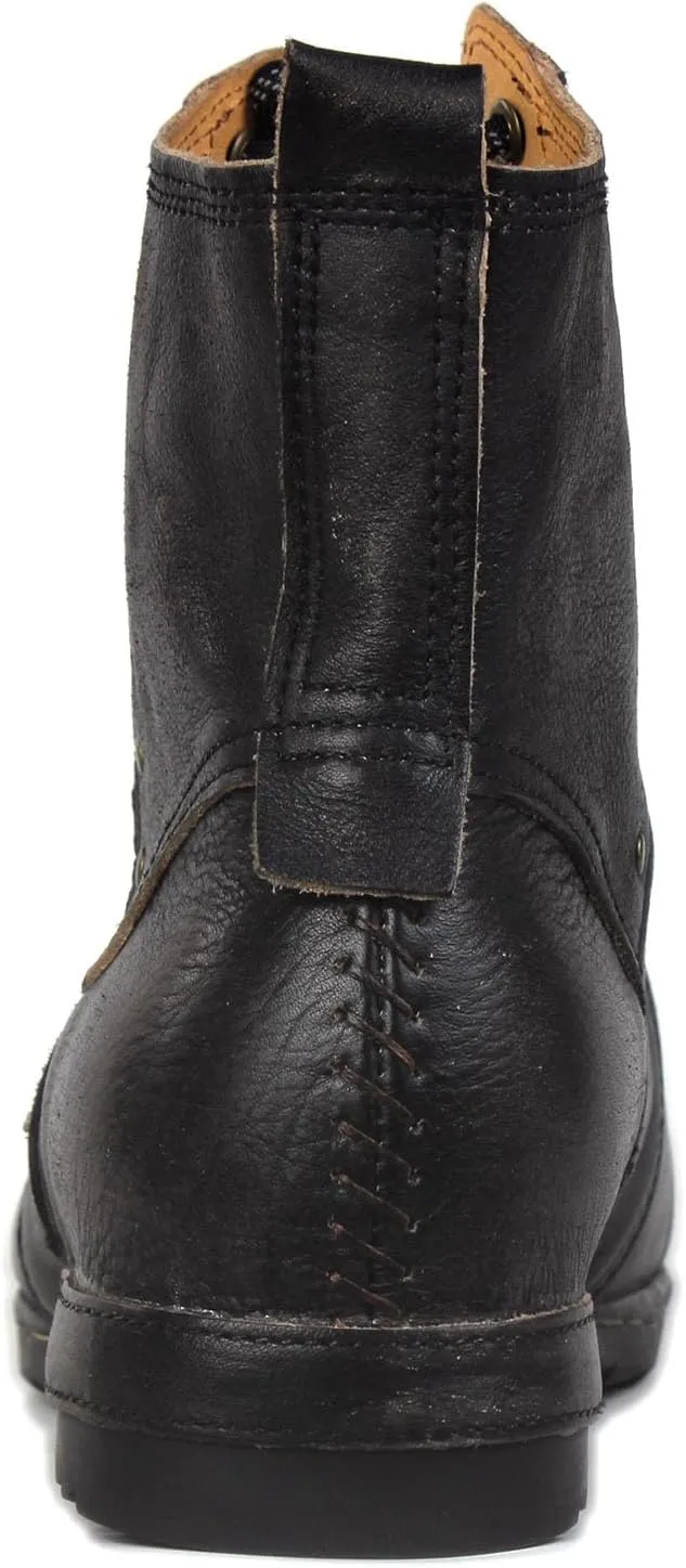 Men's Vintage Brown Retro Chukka Boots Lace-up Motorcycle Casual Leather Dress Ankle Boot for Men Fashion CD-6015-6-Vintage-R