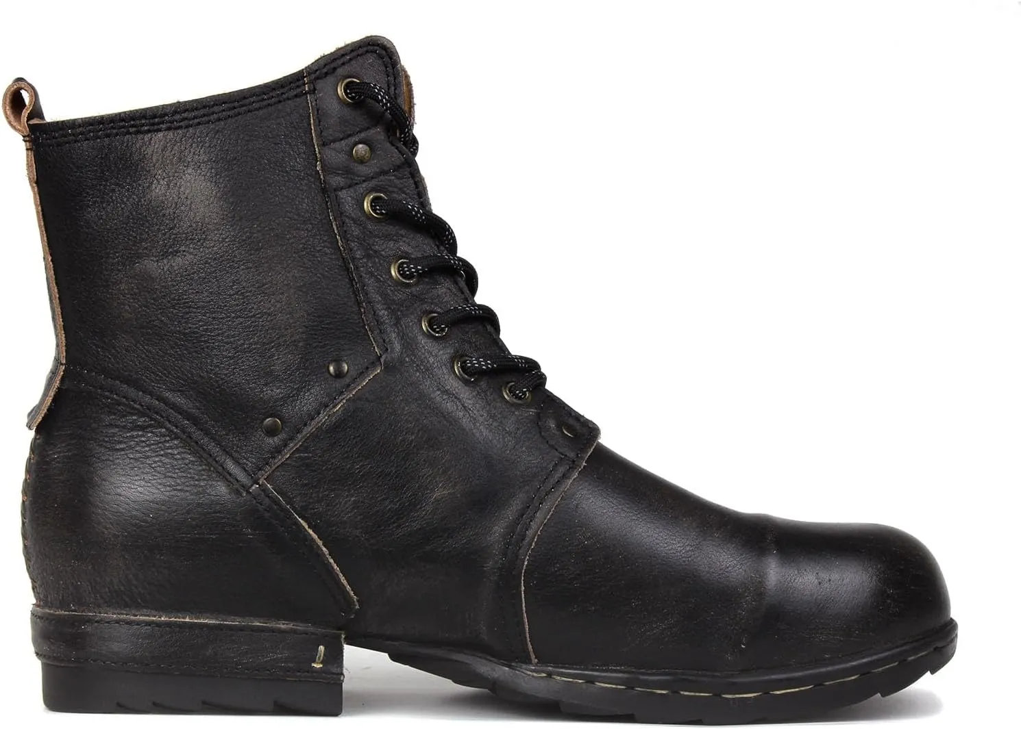 Men's Vintage Brown Retro Chukka Boots Lace-up Motorcycle Casual Leather Dress Ankle Boot for Men Fashion CD-6015-6-Vintage-R