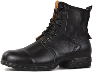 Men's Vintage Brown Retro Chukka Boots Lace-up Motorcycle Casual Leather Dress Ankle Boot for Men Fashion CD-6015-6-Vintage-R