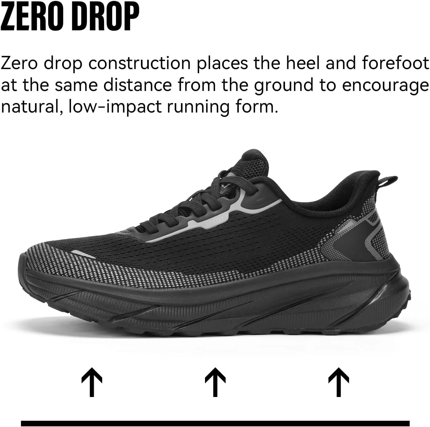 Men's Wide Toe Box Running Shoes | Zero Drop Shoes for Cross Trainer Trail Running