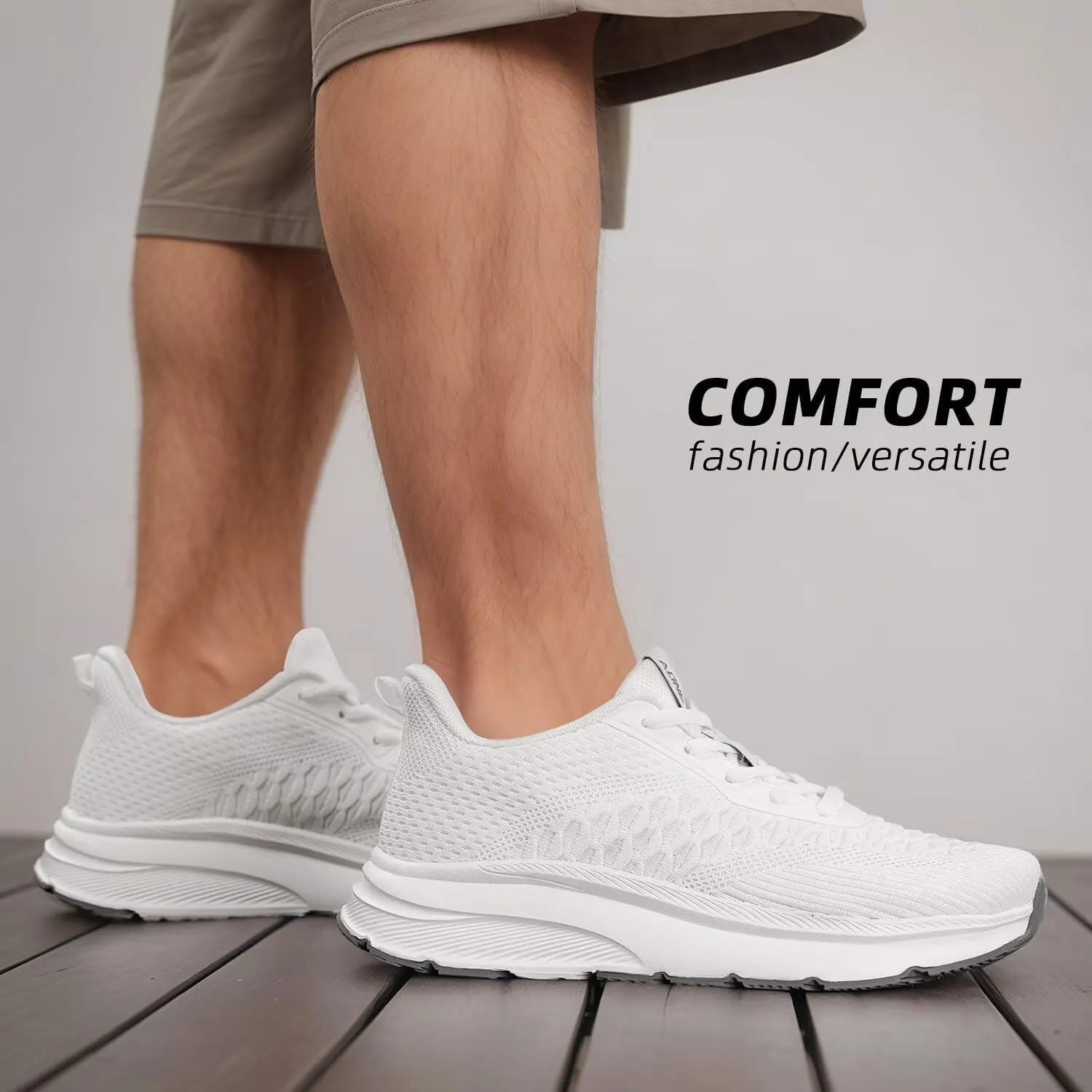 Men's Wide Toe Walking Shoes Casual Trail Running Sneakers Cross-Trainer Tennis Non Slip Athletic Gym Workout Soft Sole
