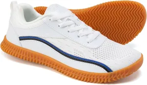 Men's Wide Width Sneakers, Extra Wide Toe Box, Minimalist Barefoot Trail-Running Gym Cross Trainer Shoes, White, Wide