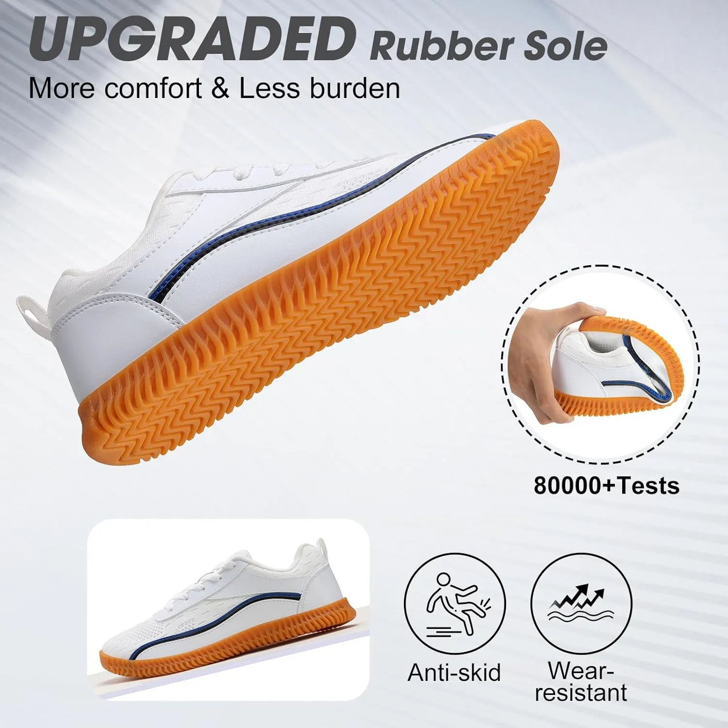 Men's Wide Width Sneakers, Extra Wide Toe Box, Minimalist Barefoot Trail-Running Gym Cross Trainer Shoes, White, Wide