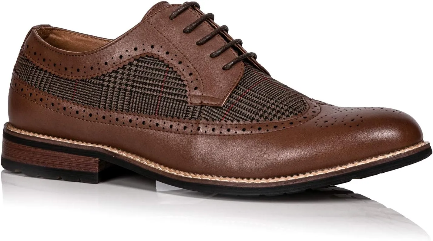 Metrocharm MC315 Men's Wing Tip Lace Up Oxford Shoe