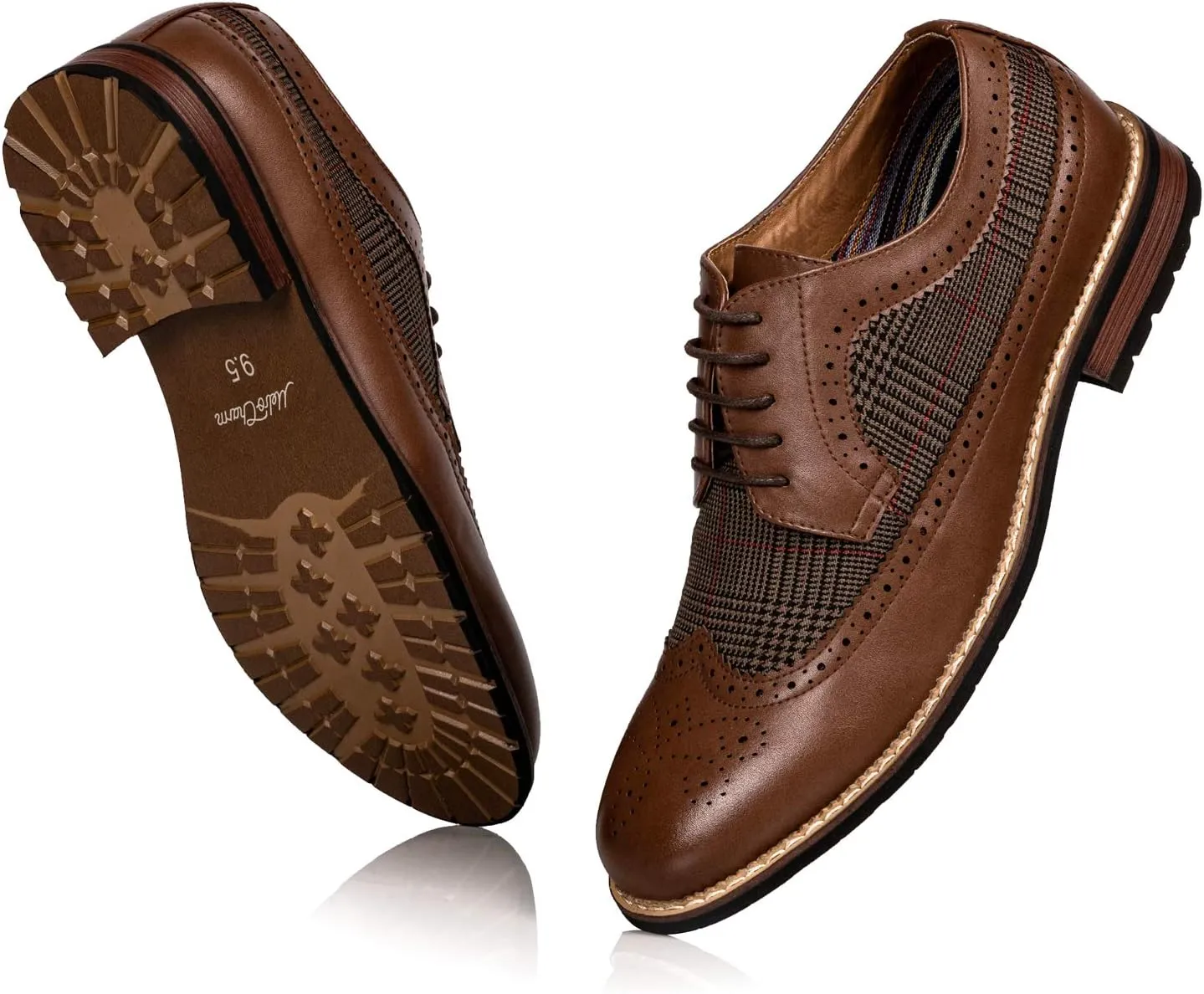 Metrocharm MC315 Men's Wing Tip Lace Up Oxford Shoe