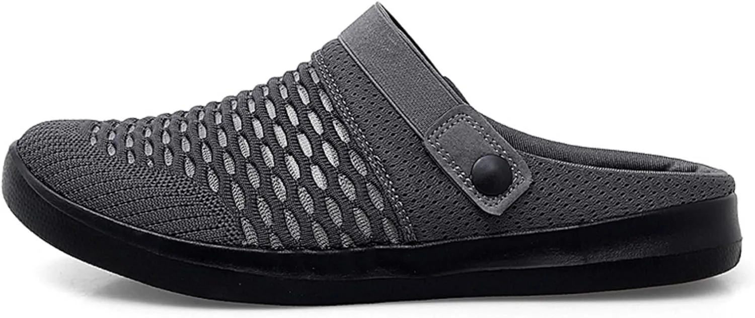 Mules Clogs for Women 2025 Air Cushion Platform Mesh Mules Sneaker Sandals for Women Orthopedic Arch Support Slippers Men Wide Width Slip On Walking Shoes