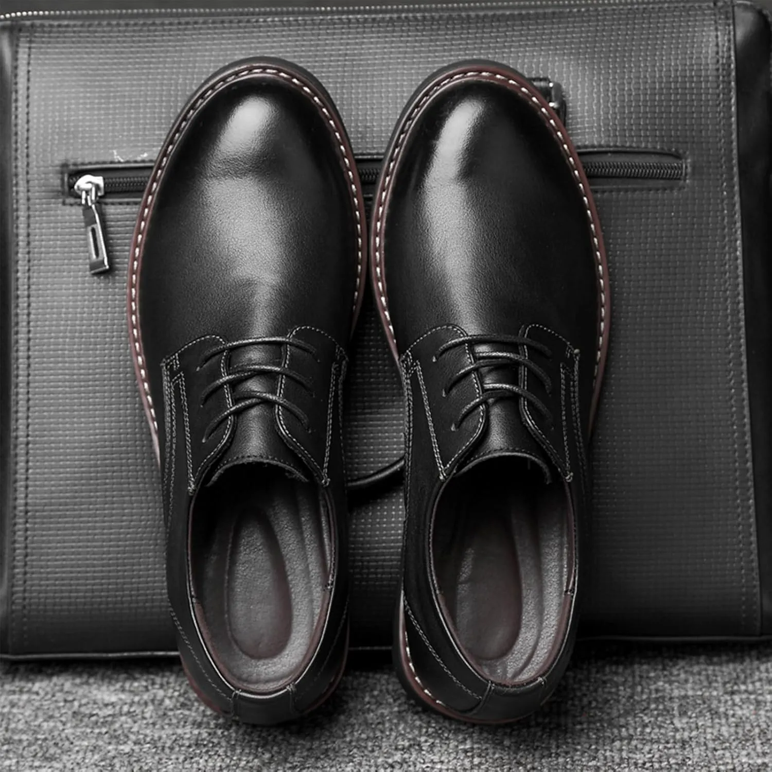MWX Men's Dress Oxford Shoes Lace Up Formal Oxford Classic Round Toe Casual Shoes