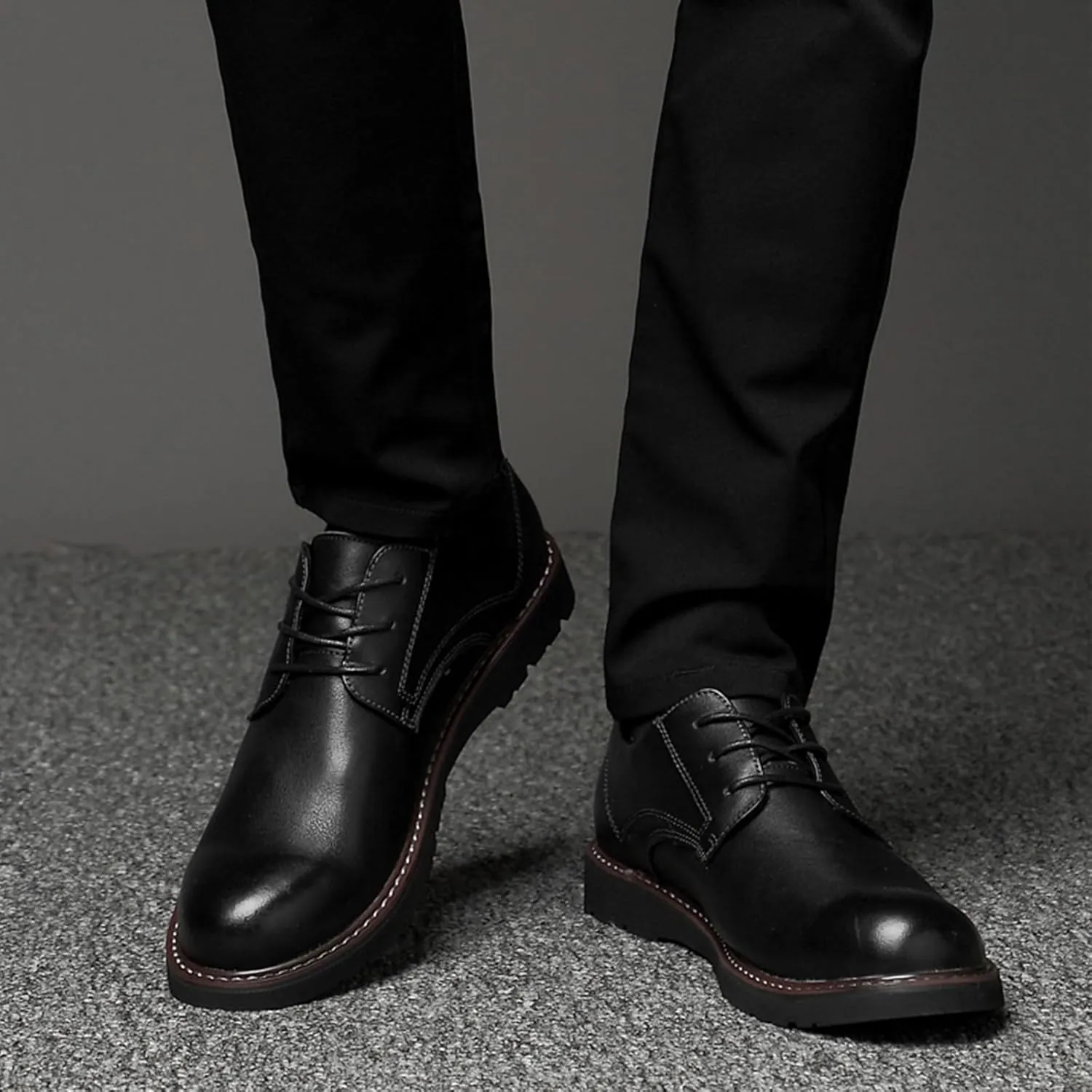 MWX Men's Dress Oxford Shoes Lace Up Formal Oxford Classic Round Toe Casual Shoes