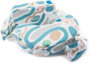 My Brest Friend Organic Cotton Super Deluxe Nursing Pillow - Enhanced Comfort & Ergonomic Breastfeeding Pillow - Ultimate Support For Mom & Baby - Adjustable with Handy Side Pocket, Modern Art