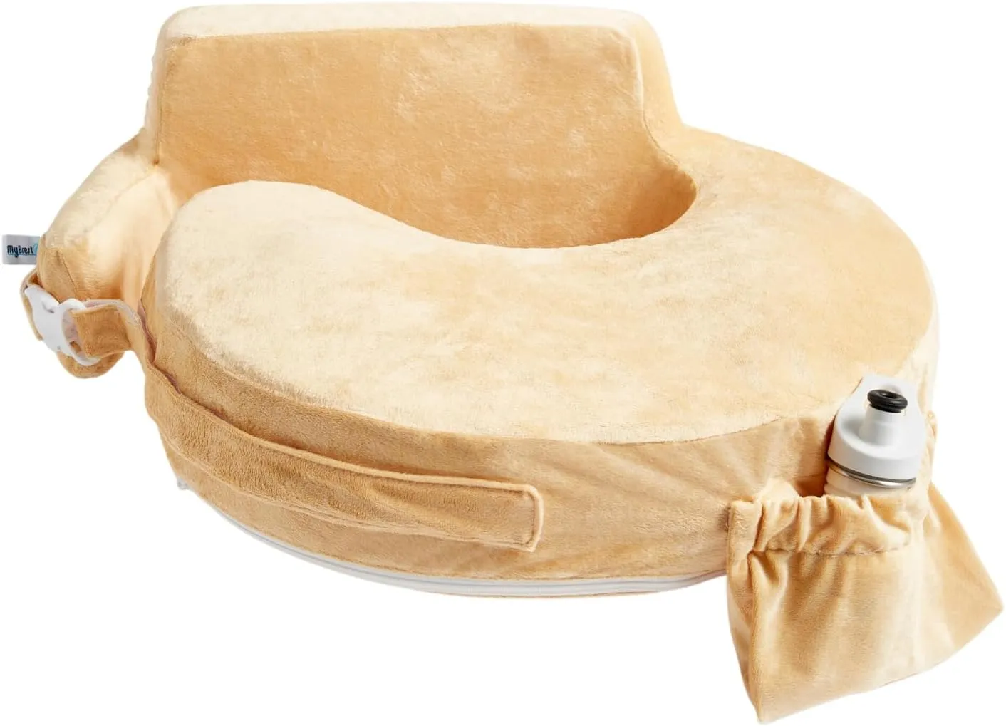 My Brest Friend Super Deluxe Nursing Pillow - Enhanced Comfort & Ergonomic Breastfeeding Pillow for Ultimate Support For Mom & Baby - Adjustable and with Handy Side Pocket, Gold