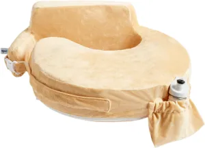 My Brest Friend Super Deluxe Nursing Pillow - Enhanced Comfort & Ergonomic Breastfeeding Pillow for Ultimate Support For Mom & Baby - Adjustable and with Handy Side Pocket, Gold