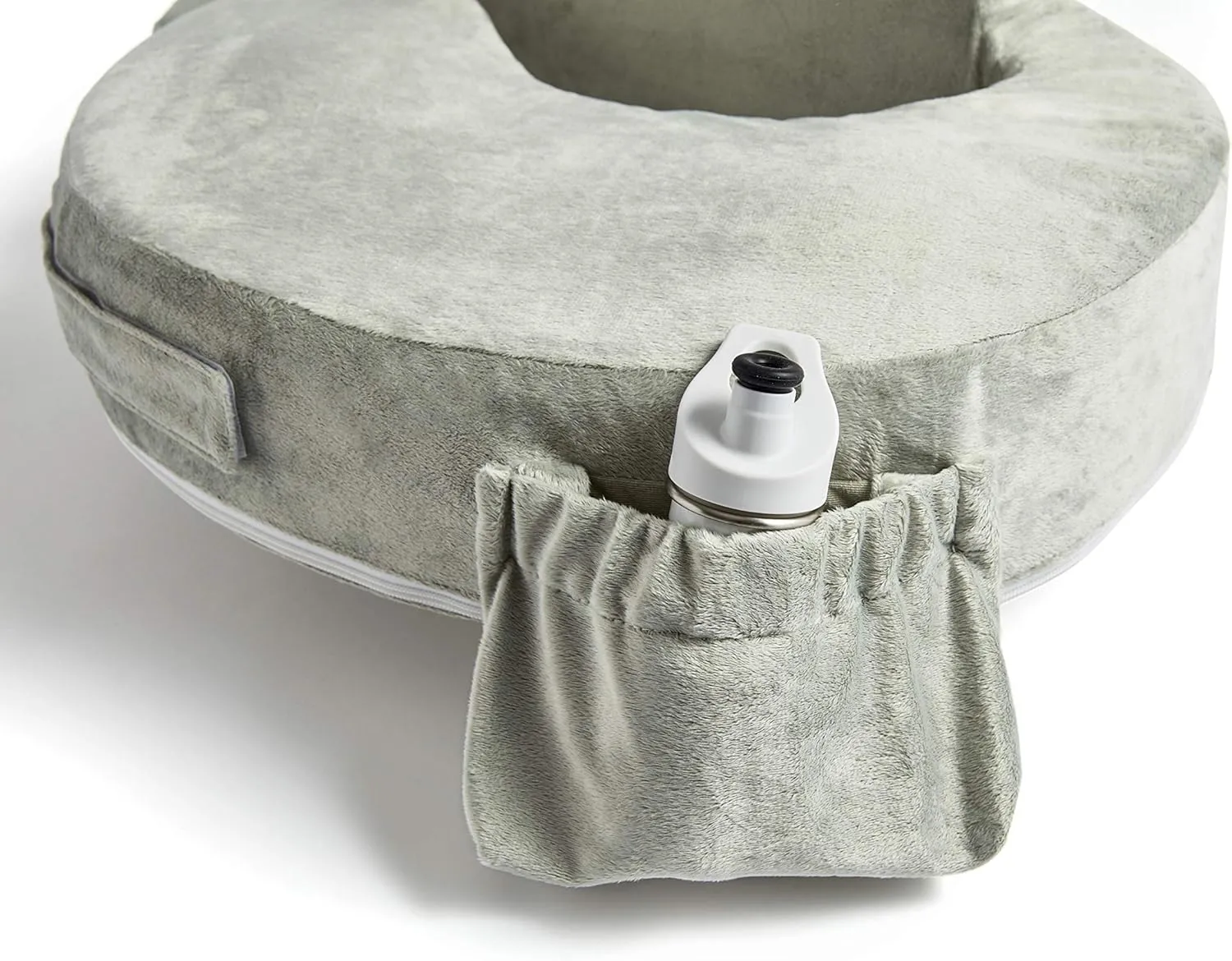 My Brest Friend Super Deluxe Nursing Pillow - Enhanced Comfort & Ergonomic Breastfeeding Pillow for Ultimate Support For Mom & Baby - Adjustable and with Handy Side Pocket, Platinum