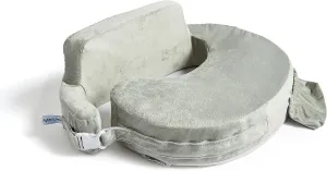My Brest Friend Super Deluxe Nursing Pillow - Enhanced Comfort & Ergonomic Breastfeeding Pillow for Ultimate Support For Mom & Baby - Adjustable and with Handy Side Pocket, Platinum