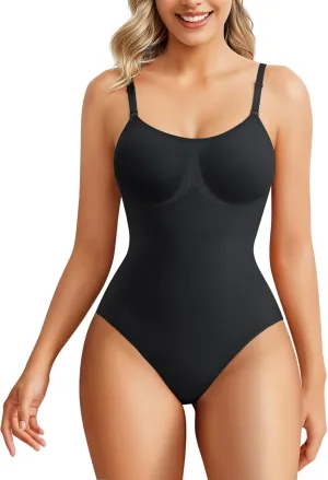 Nebility Shapewear Bodysuit for Women Tummy Control Body Shaper Seamless Sculpting Snatched Waist Trainer Body Suit