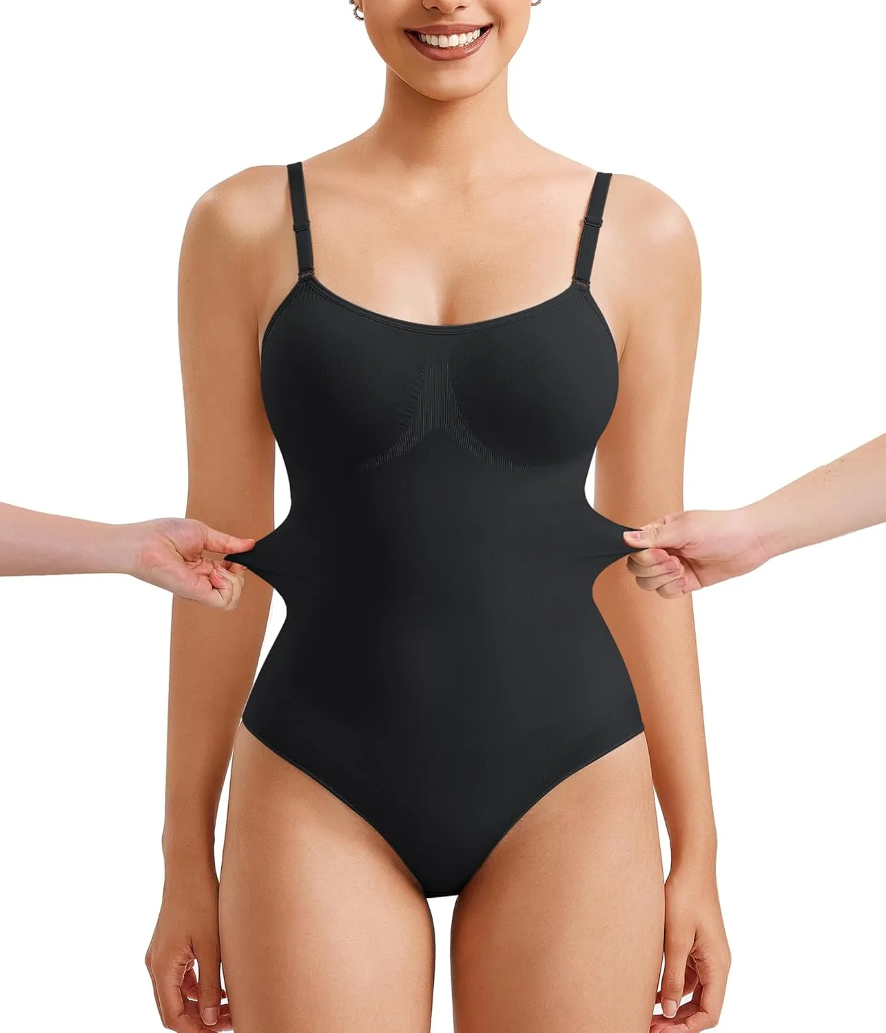 Nebility Shapewear Bodysuit for Women Tummy Control Body Shaper Seamless Sculpting Snatched Waist Trainer Body Suit