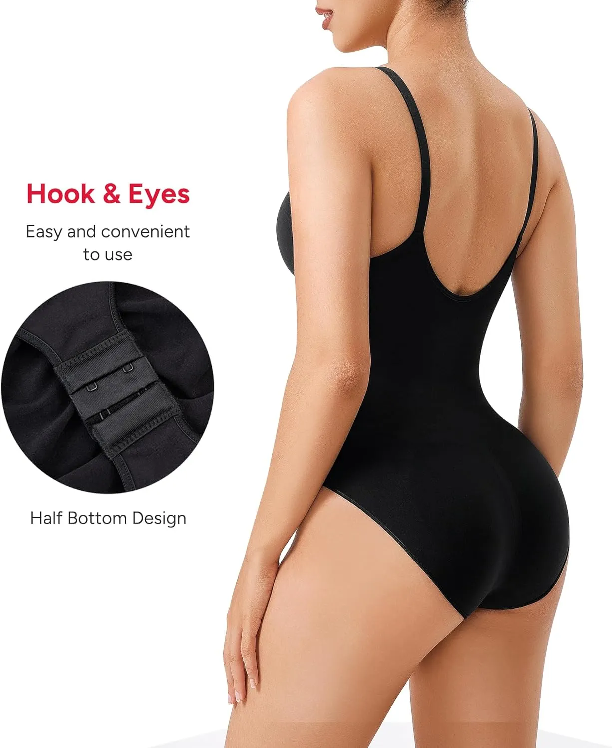 Nebility Shapewear Bodysuit for Women Tummy Control Body Shaper Seamless Sculpting Snatched Waist Trainer Body Suit